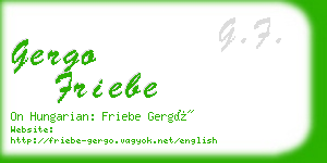 gergo friebe business card